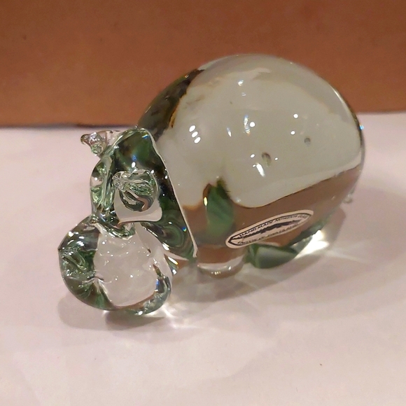 Vintage Handblown Ngwenya Glass Hippopotamus Paperweight - Picture 1 of 8
